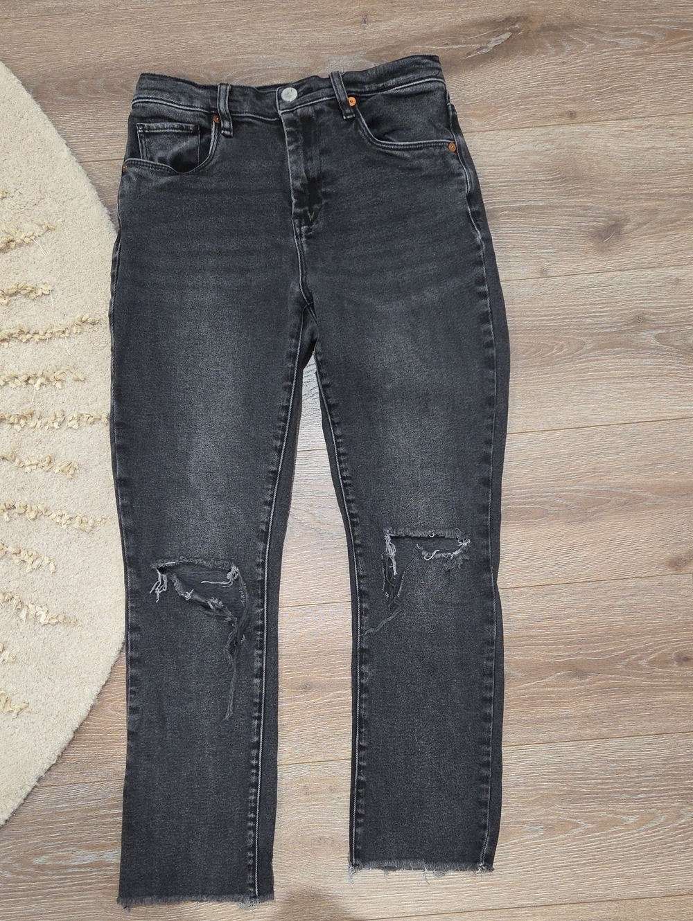 Blank NYC Black Distressed High-Rise Jeans